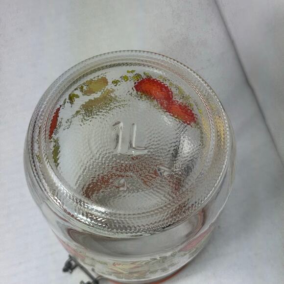 Vintage ARC Spice of Life 1L Glass Canister Jar Mushroom Tomato Made in France - Picture 5 of 7